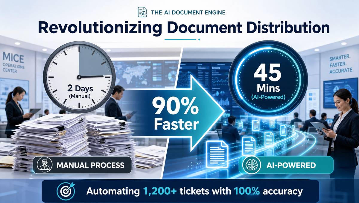 AI document engine - 1,200 travel documents distributed in 45 min